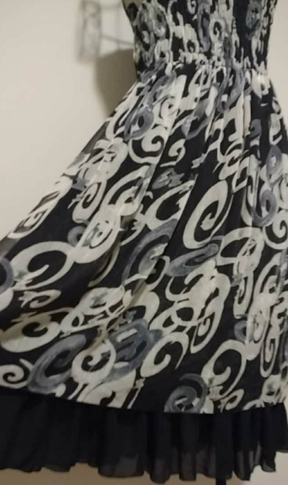 Halter Dress Gathered Material w/ Underlining